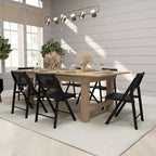 Merrick Lane Set di 2 sedie pieghevoli in rattan con canna d'India