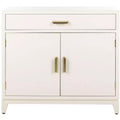 Nigel 2 Door 1 Drawer Chest - CHS6600 - White/Brass - Safavieh