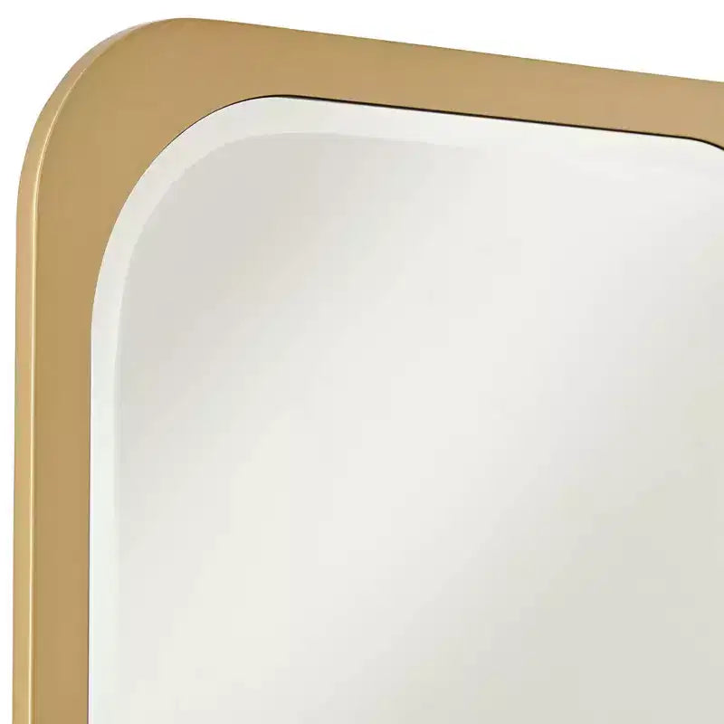 Specchio da parete rettangolare Devonshire con cornice dorata in vetro smussato, moderno, 71 cm di larghezza, per bagno, camera da letto, soggiorno