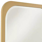 Specchio da parete rettangolare Devonshire con cornice dorata in vetro smussato, moderno, 71 cm di larghezza, per bagno, camera da letto, soggiorno