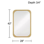 Specchio da parete rettangolare Devonshire con cornice dorata in vetro smussato, moderno, 71 cm di larghezza, per bagno, camera da letto, soggiorno