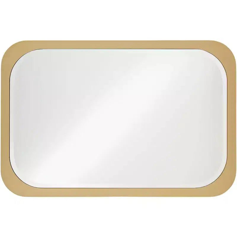 Specchio da parete rettangolare Devonshire con cornice dorata in vetro smussato, moderno, 71 cm di larghezza, per bagno, camera da letto, soggiorno