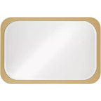Specchio da parete rettangolare Devonshire con cornice dorata in vetro smussato, moderno, 71 cm di larghezza, per bagno, camera da letto, soggiorno