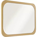 Specchio da parete rettangolare Devonshire con cornice dorata in vetro smussato, moderno, 71 cm di larghezza, per bagno, camera da letto, soggiorno