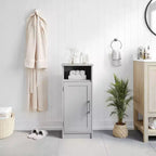 Mobiletto portaoggetti da bagno Vega con anta a chiusura magnetica, ripiano regolabile interno e ripiano superiore aperto