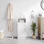 Mobiletto portaoggetti da bagno Vega con anta a chiusura magnetica, ripiano regolabile interno e ripiano superiore aperto