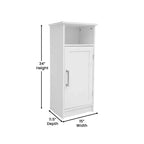 Mobiletto portaoggetti da bagno Vega con anta a chiusura magnetica, ripiano regolabile interno e ripiano superiore aperto