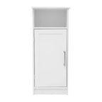 Mobiletto portaoggetti da bagno Vega con anta a chiusura magnetica, ripiano regolabile interno e ripiano superiore aperto