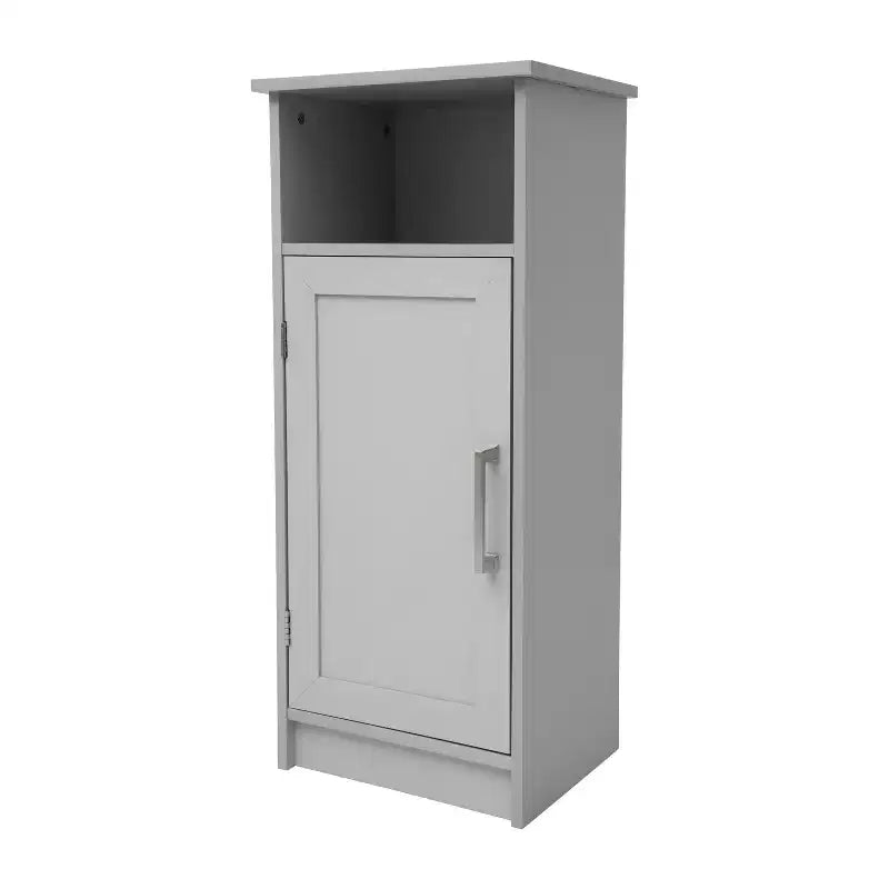 Mobiletto portaoggetti da bagno Vega con anta a chiusura magnetica, ripiano regolabile interno e ripiano superiore aperto