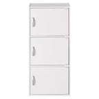 Mobiletto multiuso Hodedah a 3 ante in legno composito resistente, per cucina, ufficio, camera dei bambini e altre soluzioni di organizzazione domestica