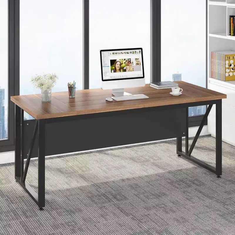 Scrivania semplice per computer da 55 pollici, tavolo da scrittura per ufficio e workstation