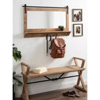 Specchio da parete con cornice e mensola 42 x 27 Cates