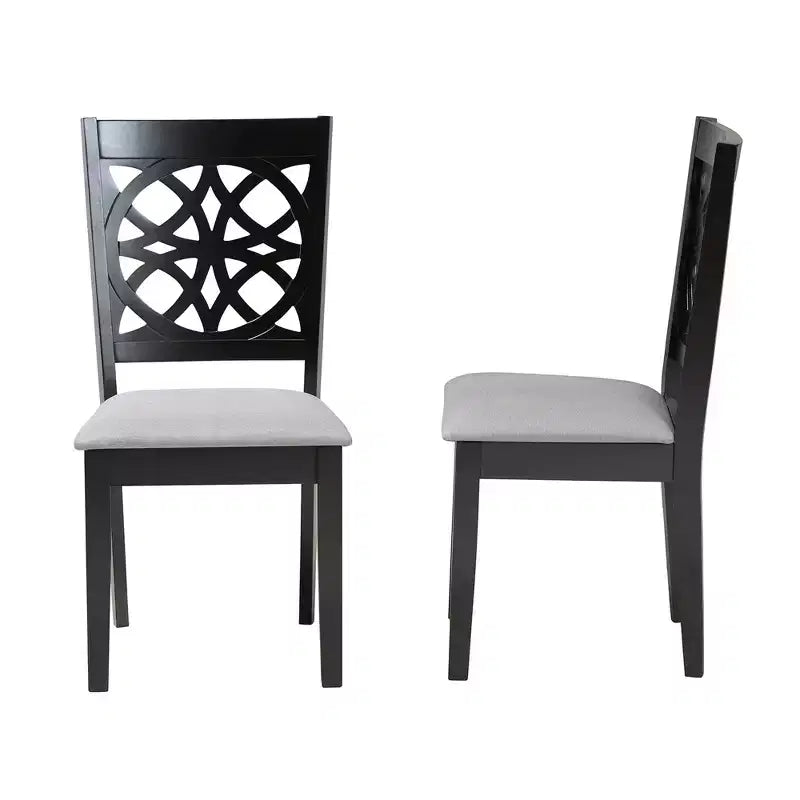 Set di sedie da pranzo Baxton Studio Abigail moderne in tessuto e legno