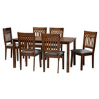Set da pranzo moderno Genesis Baxton Studio in tessuto e legno