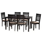 Set da pranzo moderno Genesis Baxton Studio in tessuto e legno