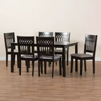 Set da pranzo moderno Genesis Baxton Studio in tessuto e legno