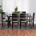 Baxton Studio Genesis Modern Fabric Wood Dining Set
