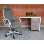 Boss Office Products Poltrona direzionale con braccioli a cerniera