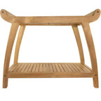 Panca Spa curvo 76 cm con ripiano per doccia e vasca – Beige