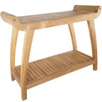 Panca Spa curvo 76 cm con ripiano per doccia e vasca – Beige