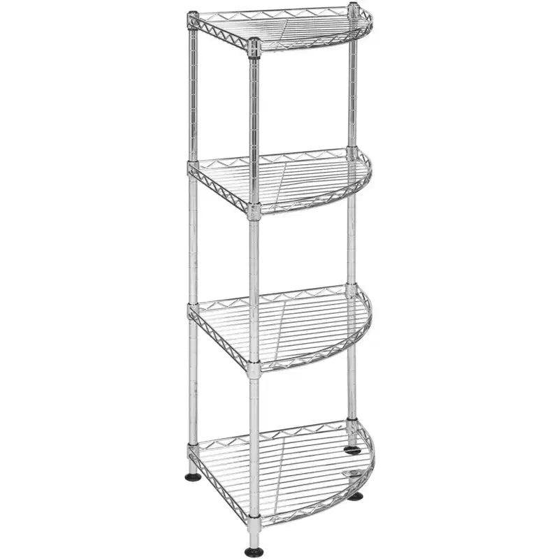 Damaris Scaffale Angolare a 4 Ripiani - Cromo